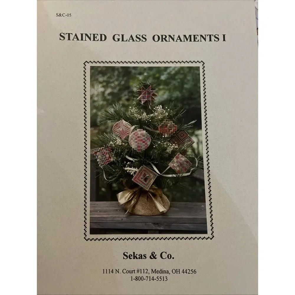 Sekas & Co Stained Victorian Paper Glass Ornaments III Needlepoint Pattern